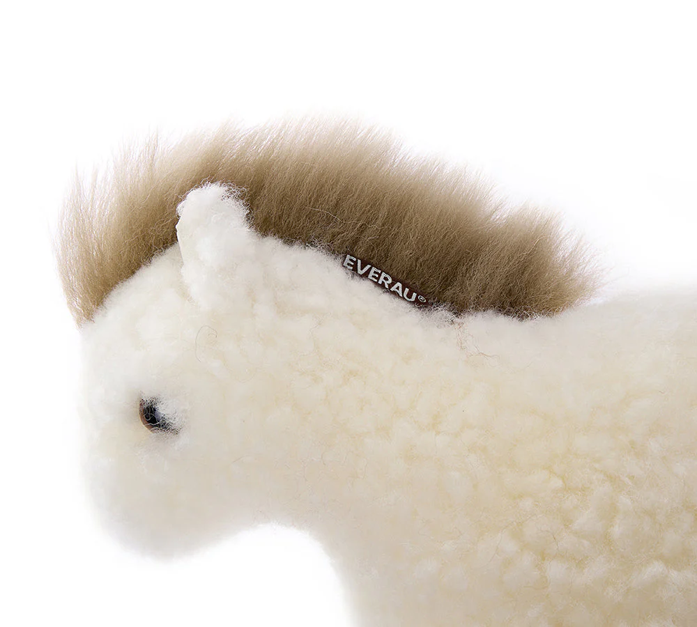 Cute Fluffy Sheepskin Wool Pony Toy Alvara - Image 7