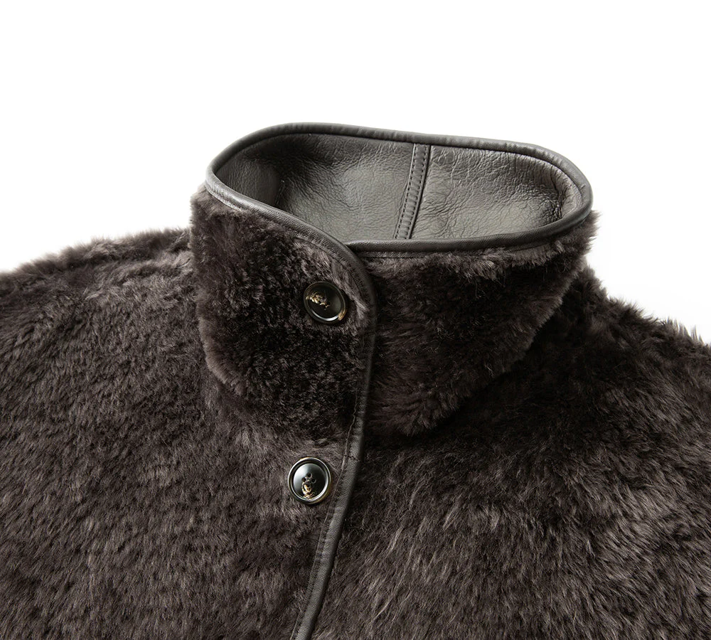 Double Faced Sheepskin Wool Reversible Jacket Vanea - Image 14