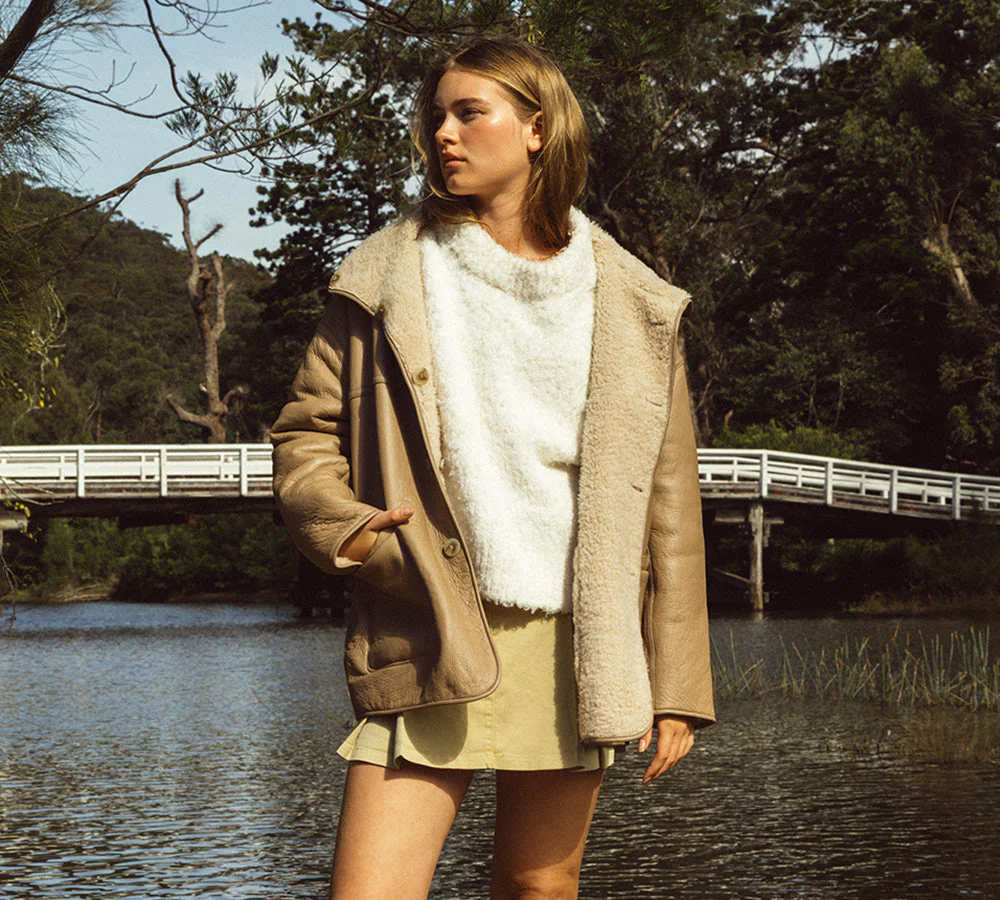Double Faced Sheepskin Wool Reversible Jacket Vanea - Image 2