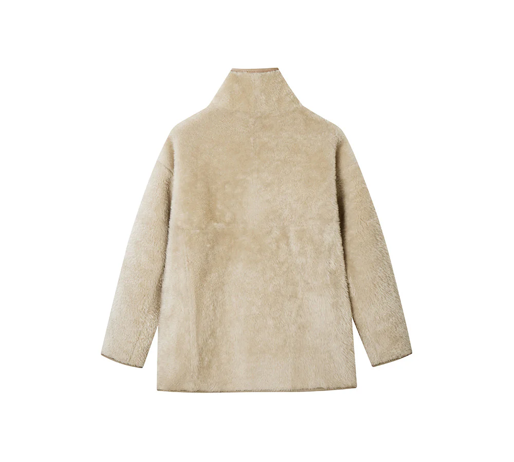 Double Faced Sheepskin Wool Reversible Jacket Vanea - Image 4