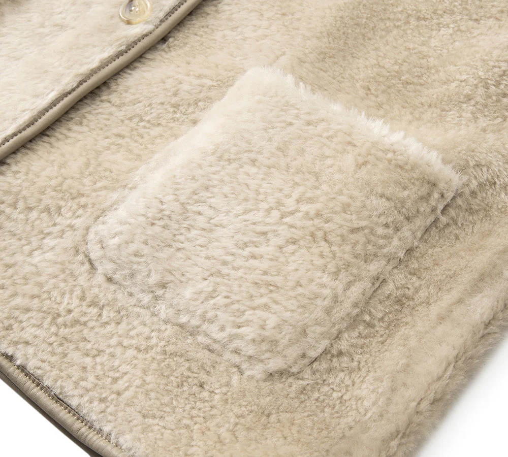 Double Faced Sheepskin Wool Reversible Jacket Vanea - Image 8