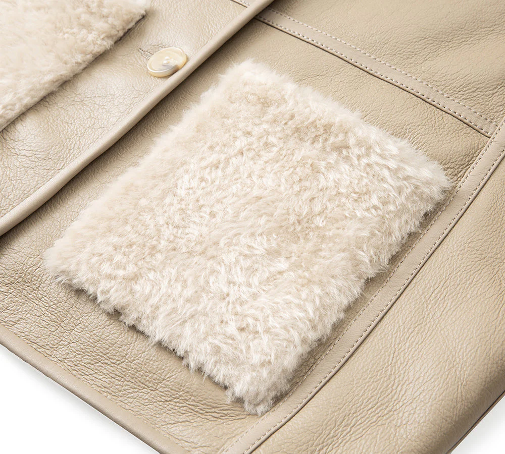 Double Faced Sheepskin Wool Reversible Vest Voreo - Image 10