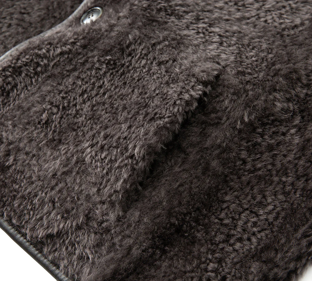 Double Faced Sheepskin Wool Reversible Vest Voreo - Image 18
