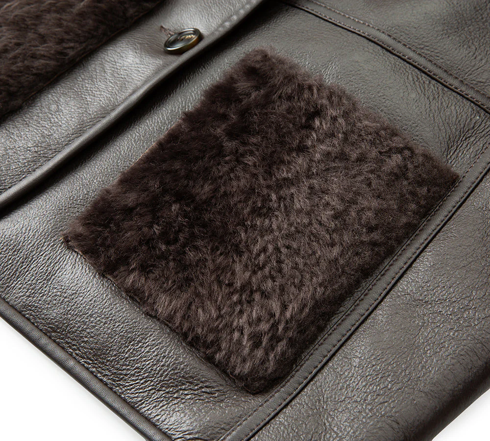 Double Faced Sheepskin Wool Reversible Vest Voreo - Image 19