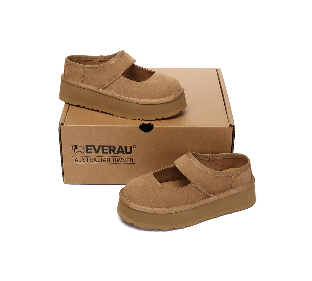 EVERAU® Women Leather Mary Jane Platform Sandals Moana - Image 4