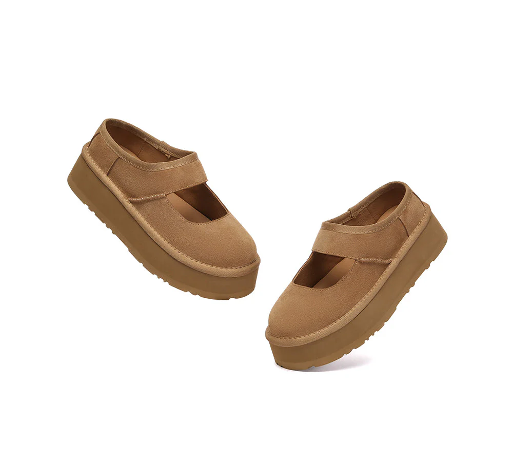 EVERAU® Women Leather Mary Jane Platform Sandals Moana - Image 5
