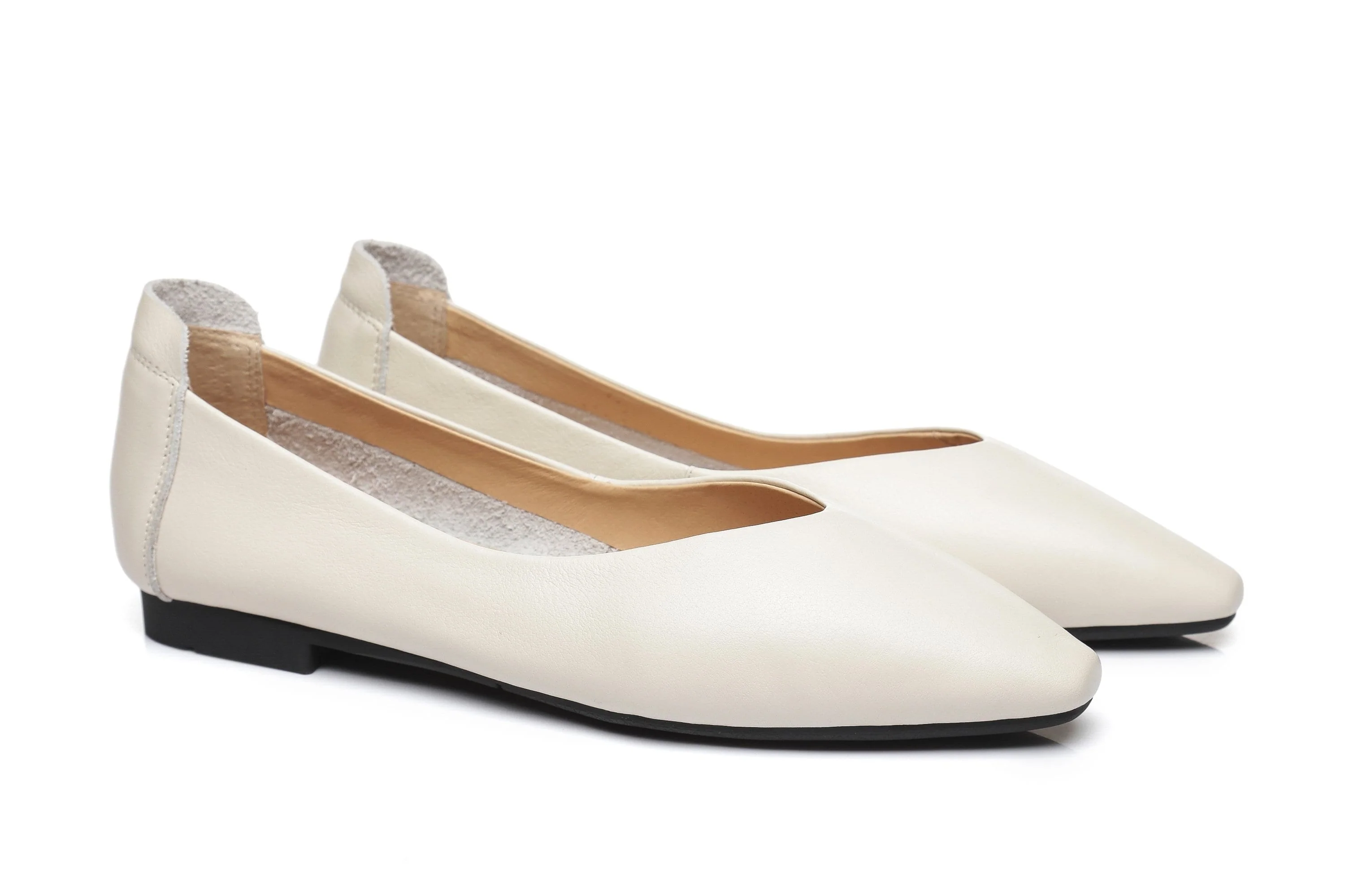 Everly Leather Pointed Toe Ballet Flats - Image 13