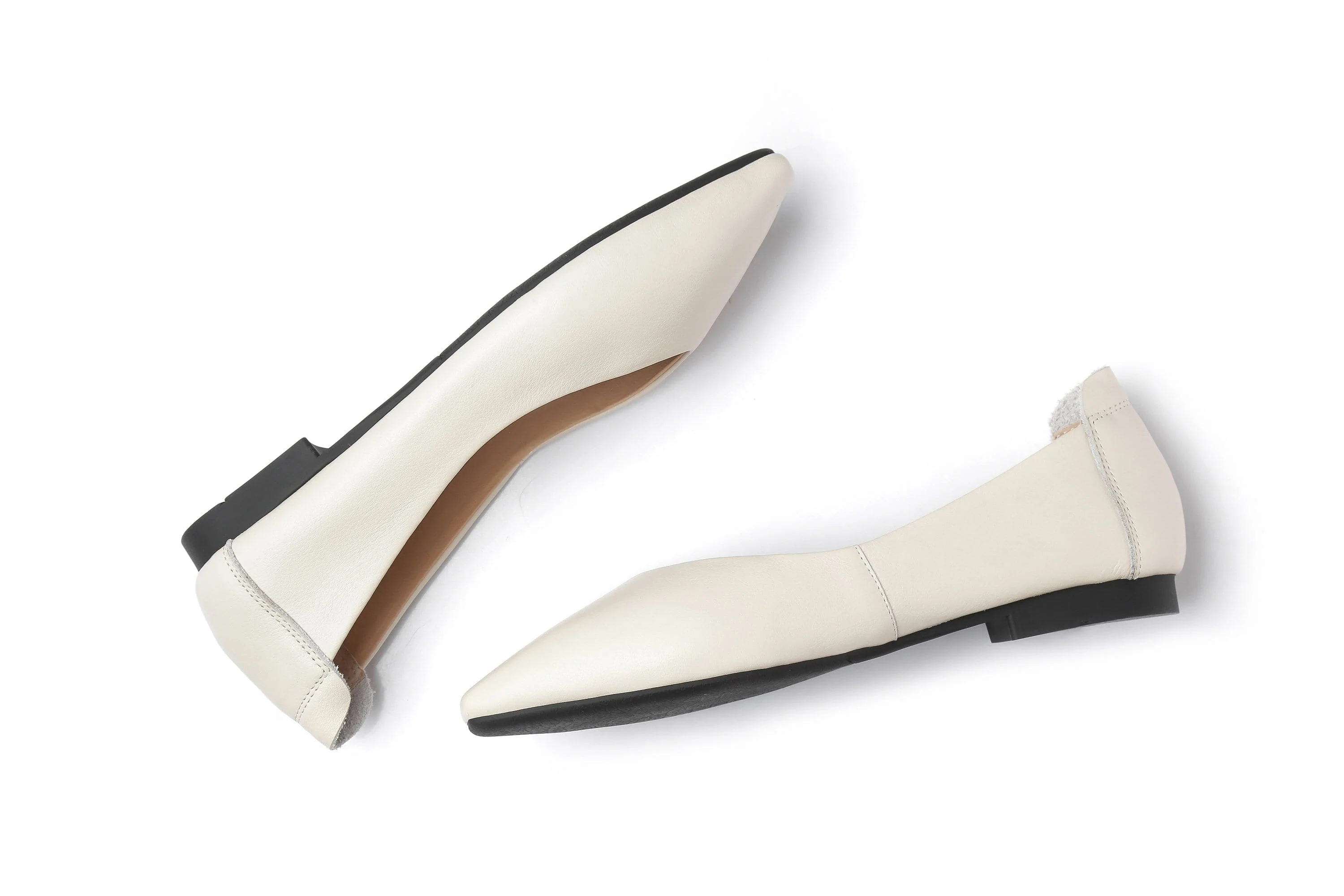 Everly Leather Pointed Toe Ballet Flats - Image 15