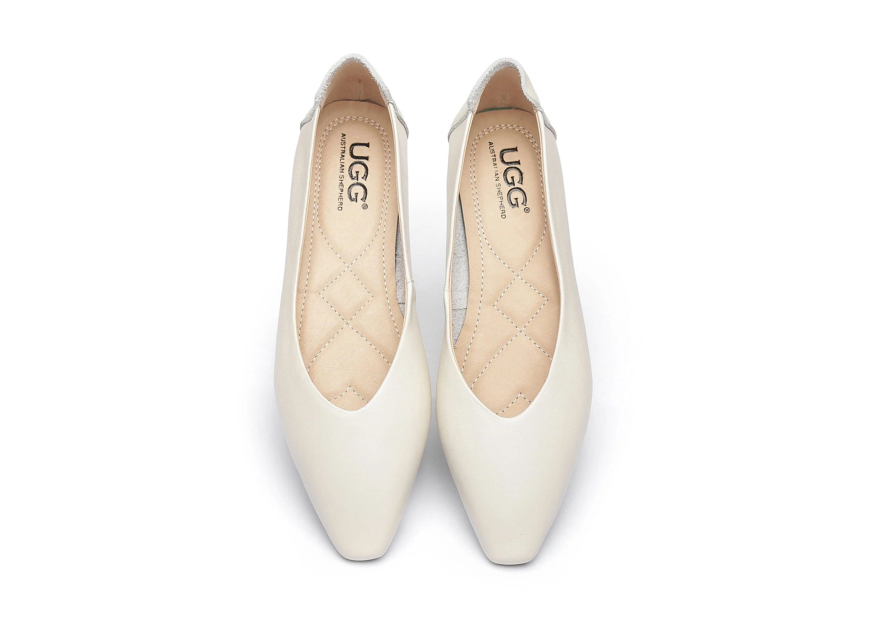 Everly Leather Pointed Toe Ballet Flats - Image 16