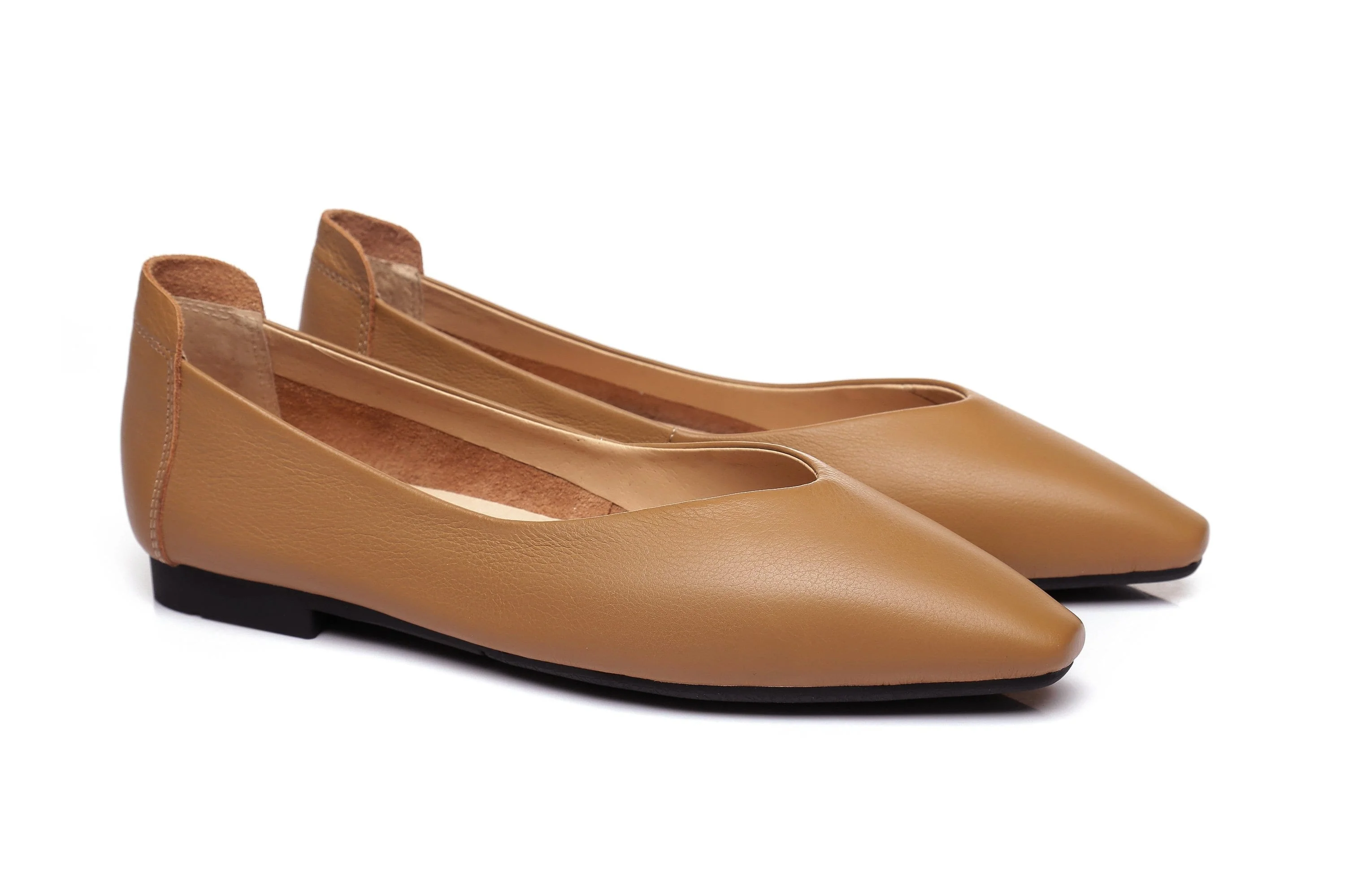 Everly Leather Pointed Toe Ballet Flats - Image 17
