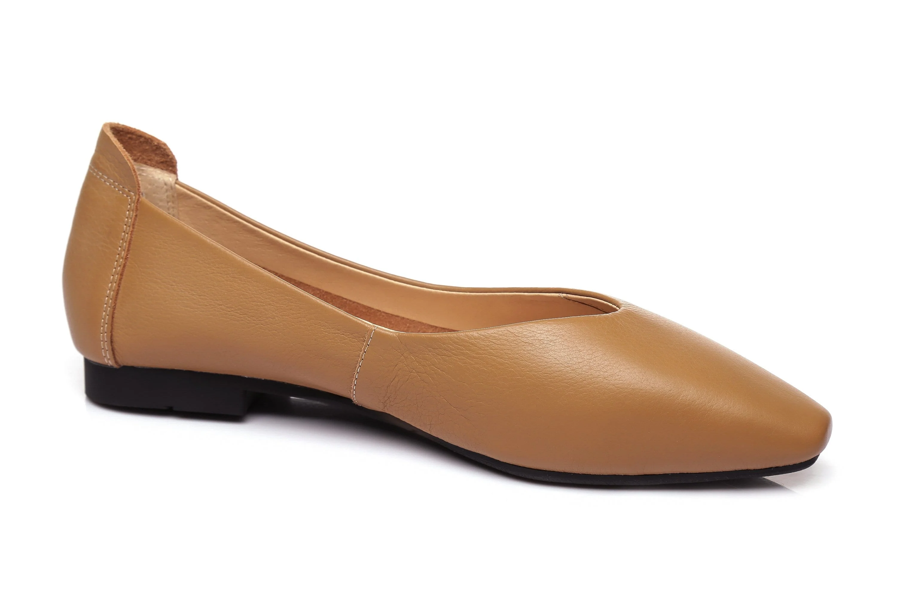 Everly Leather Pointed Toe Ballet Flats - Image 18