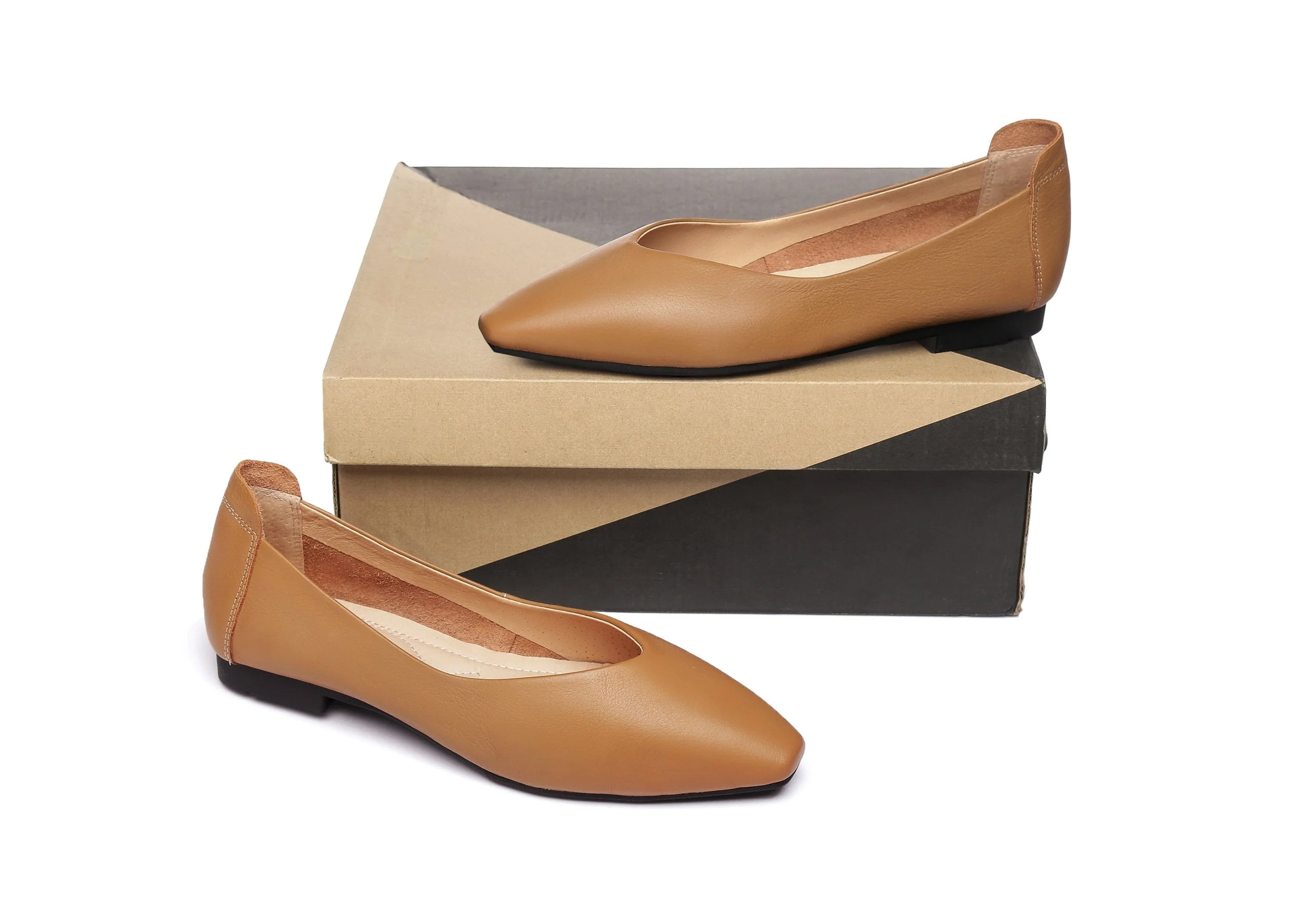 Everly Leather Pointed Toe Ballet Flats - Image 24