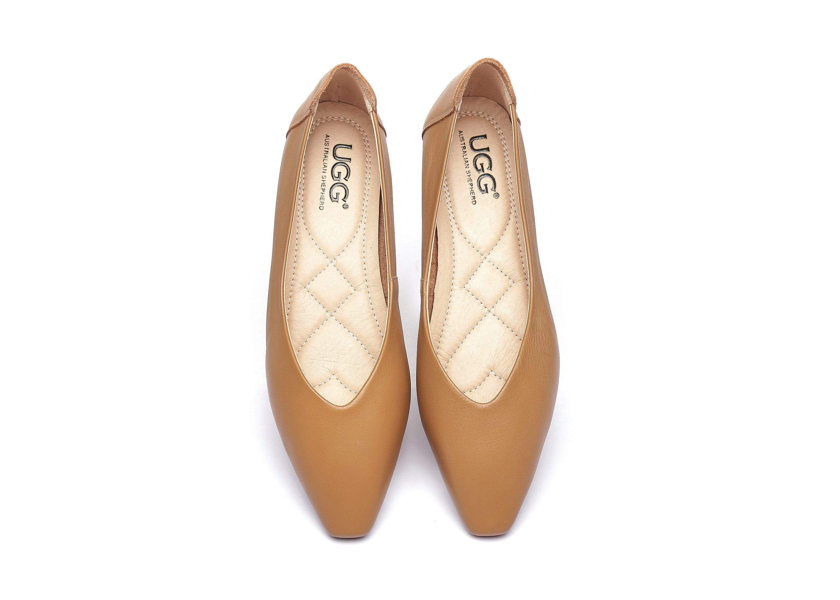 Everly Leather Pointed Toe Ballet Flats - Image 25