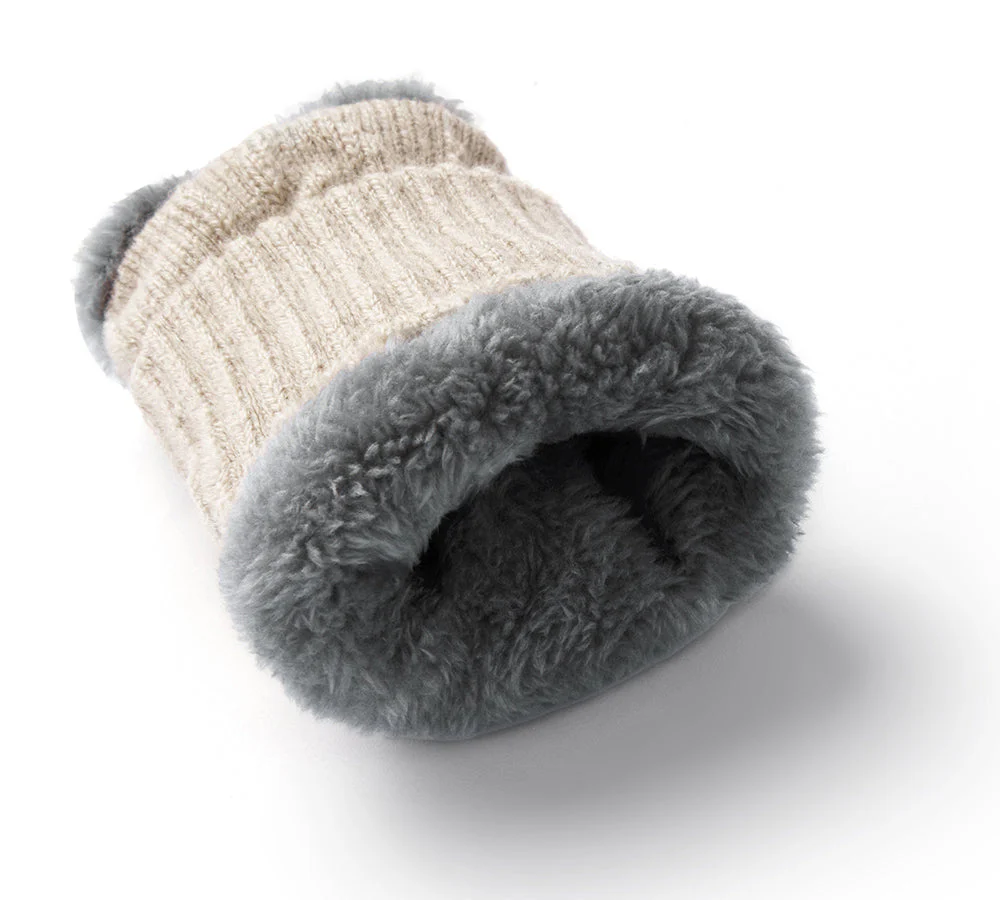 Fingerless Ultra Plush Knit Gloves - Image 11