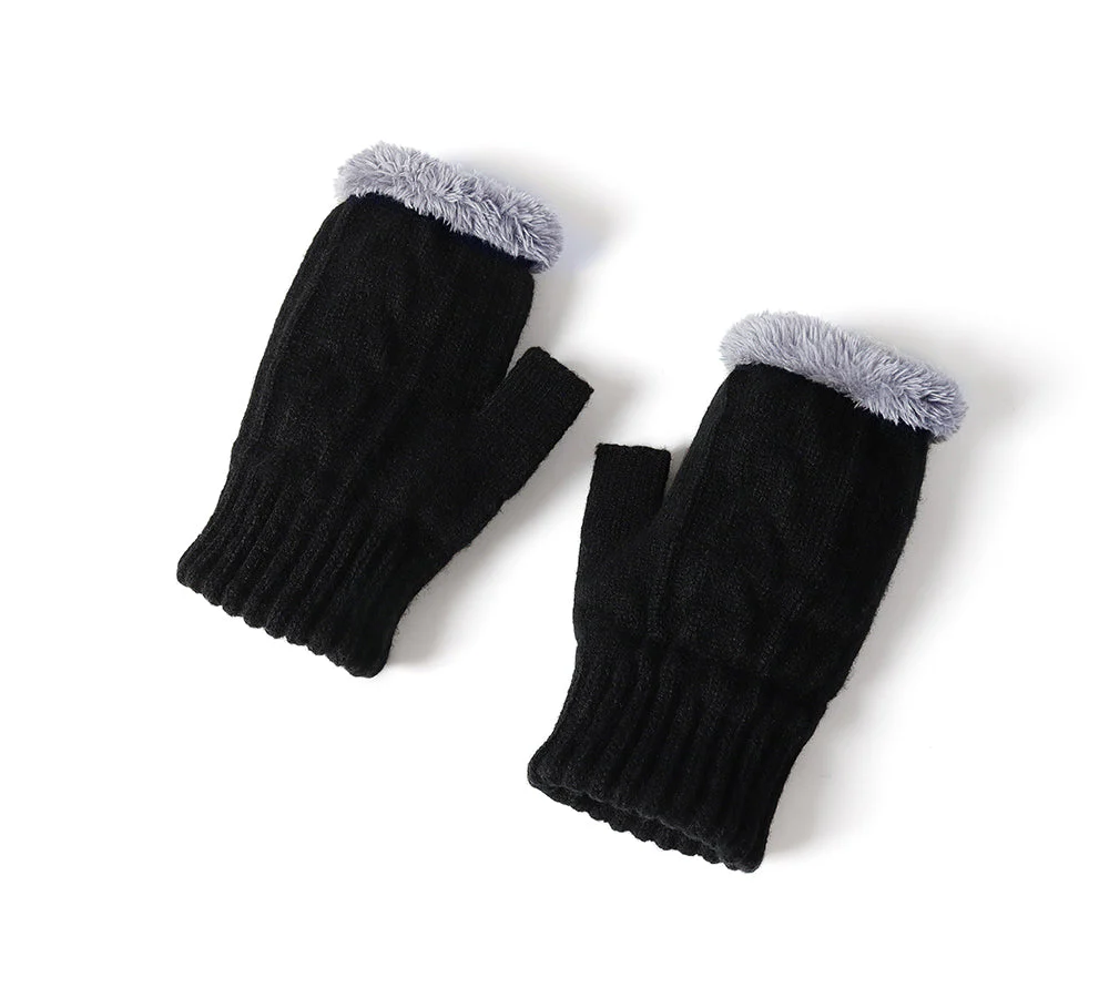 Fingerless Ultra Plush Knit Gloves - Image 14