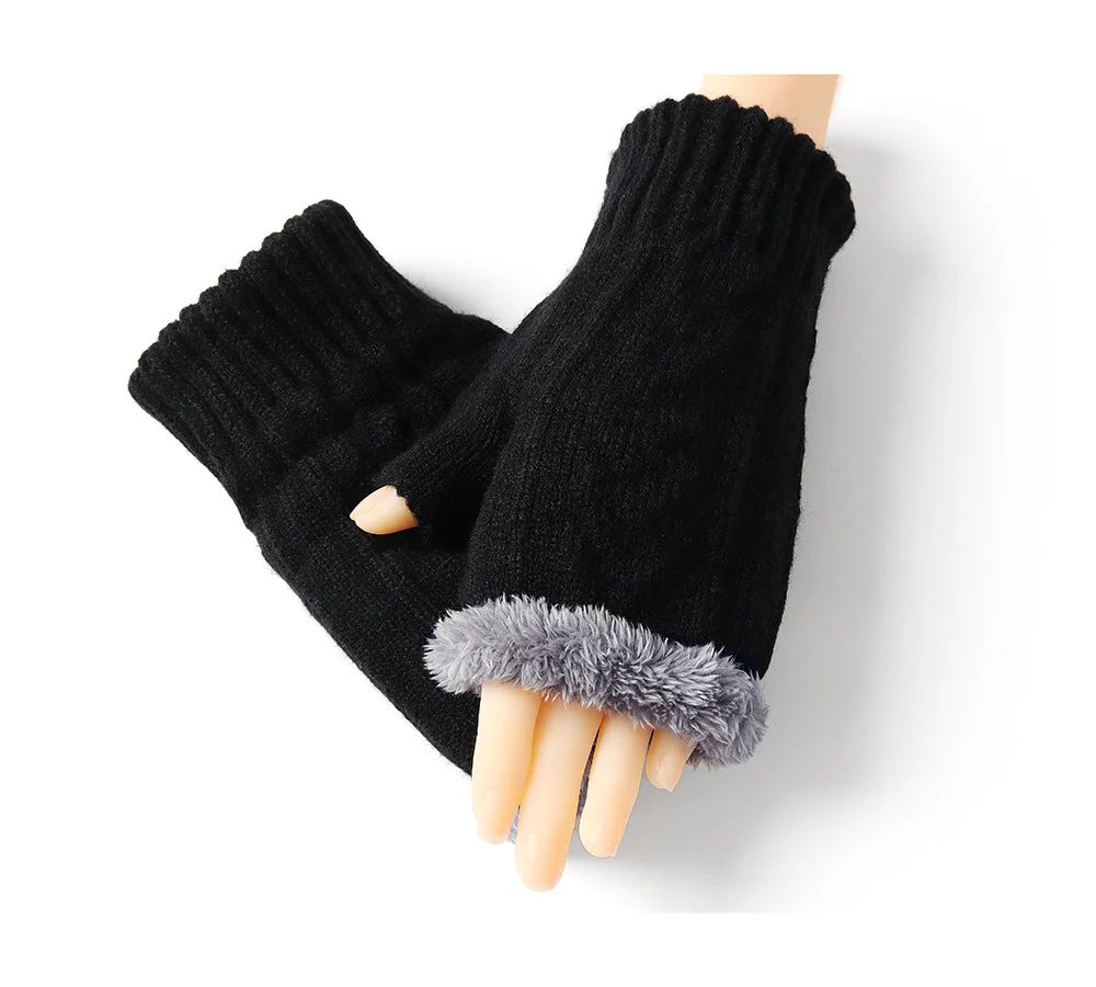 Fingerless Ultra Plush Knit Gloves - Image 18