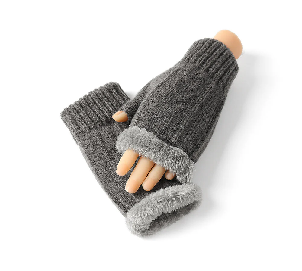 Fingerless Ultra Plush Knit Gloves - Image 24