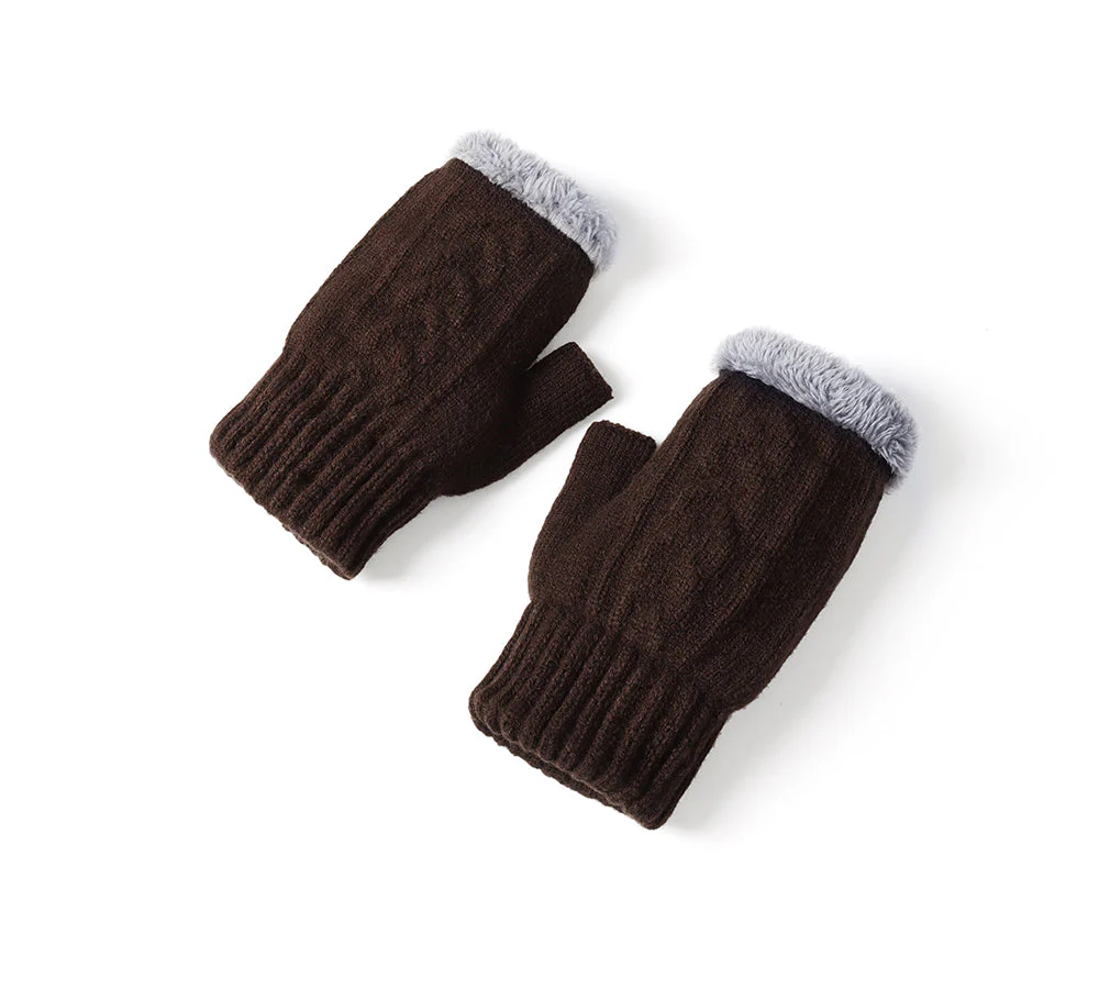 Fingerless Ultra Plush Knit Gloves - Image 26
