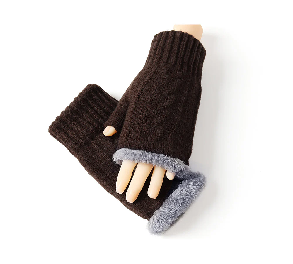 Fingerless Ultra Plush Knit Gloves - Image 30