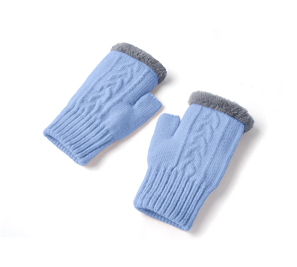 Fingerless Ultra Plush Knit Gloves - Image 32