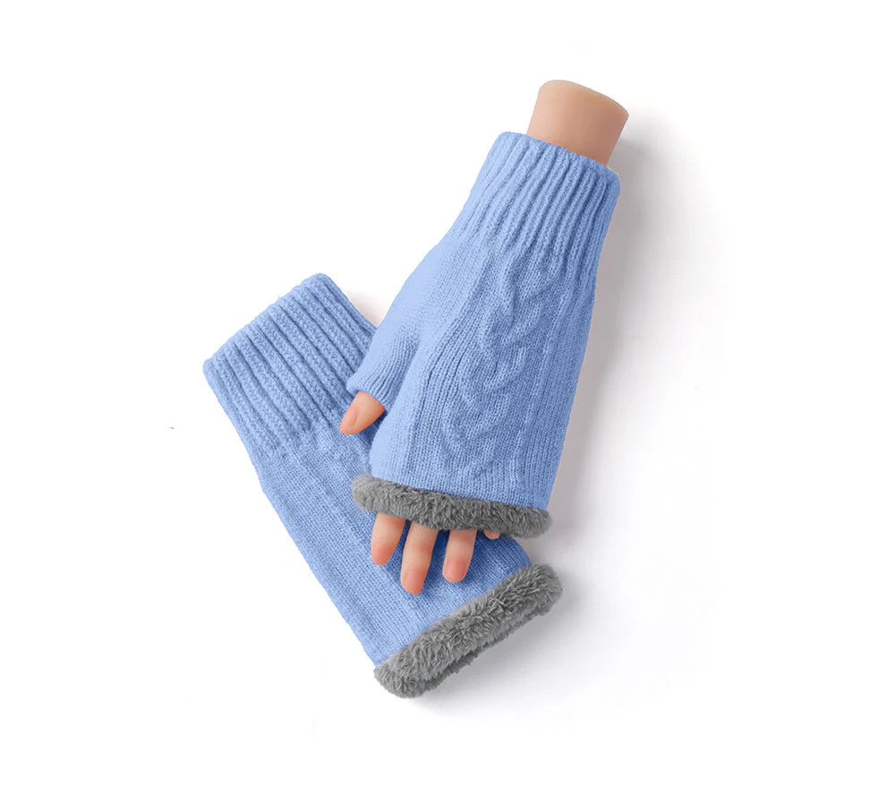 Fingerless Ultra Plush Knit Gloves - Image 36