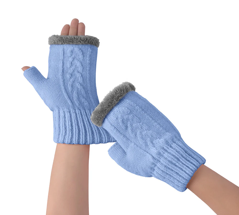 Fingerless Ultra Plush Knit Gloves - Image 37