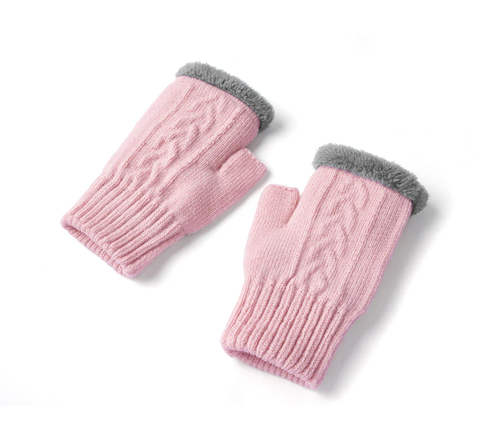 Fingerless Ultra Plush Knit Gloves - Image 38