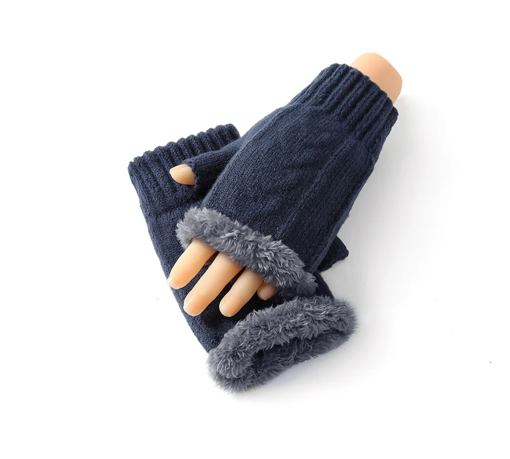 Fingerless Ultra Plush Knit Gloves - Image 48