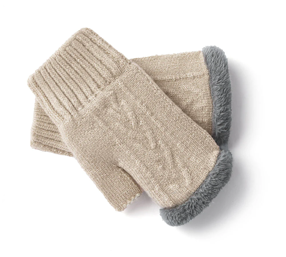 Fingerless Ultra Plush Knit Gloves - Image 9
