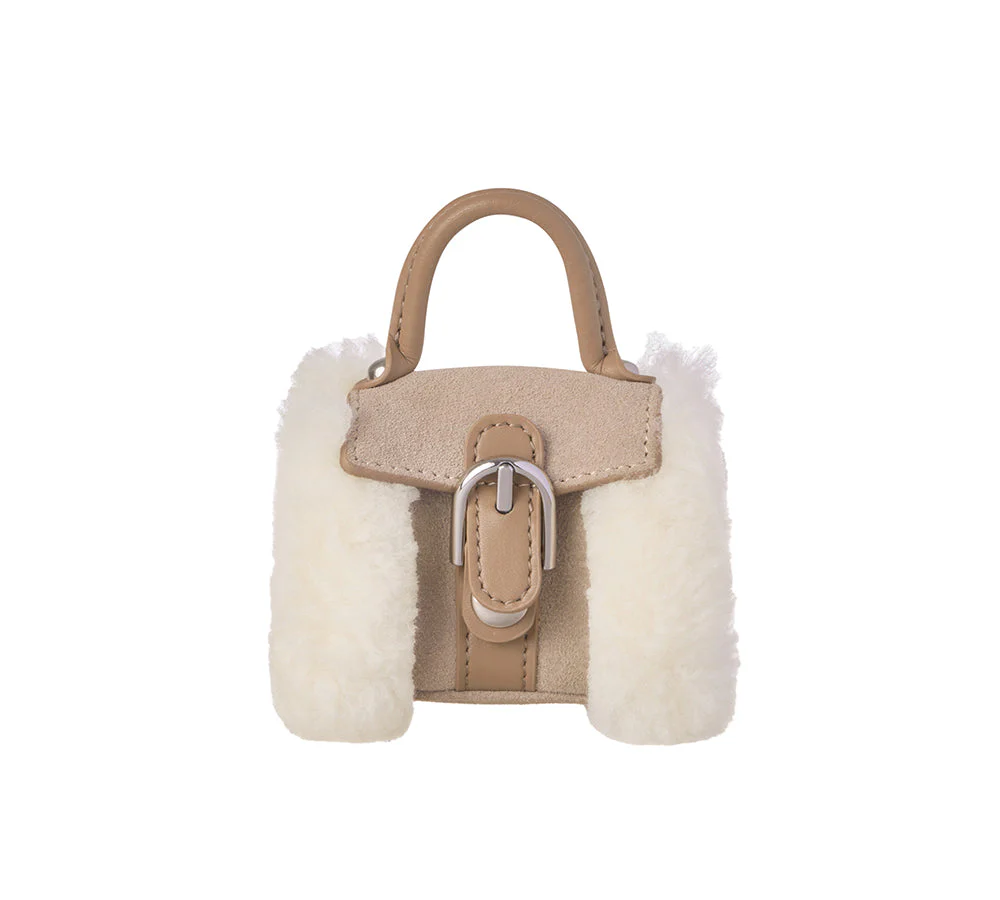 Fluffy Bag Charm Mini Case Nori - Image 10