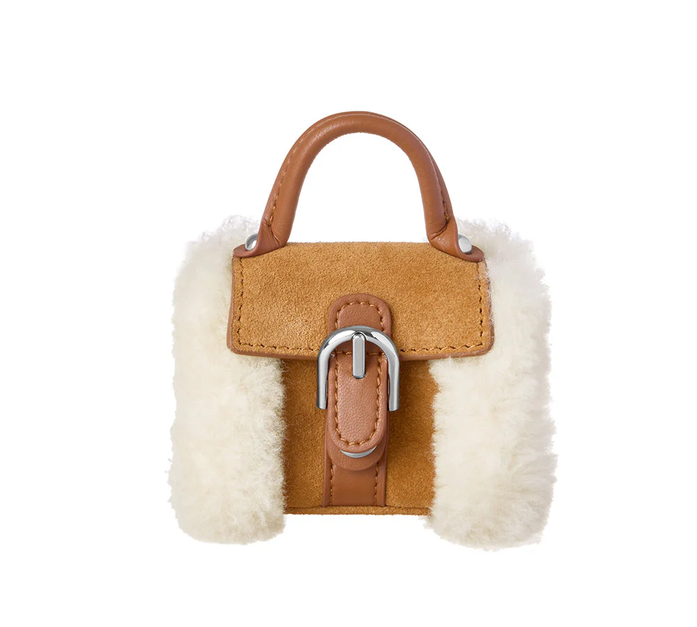 Fluffy Bag Charm Mini Case Nori - Image 2