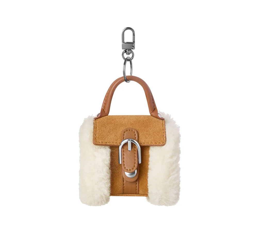 Fluffy Bag Charm Mini Case Nori - Image 3