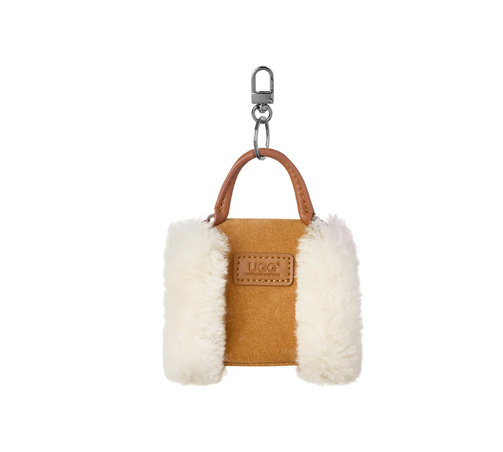 Fluffy Bag Charm Mini Case Nori - Image 4
