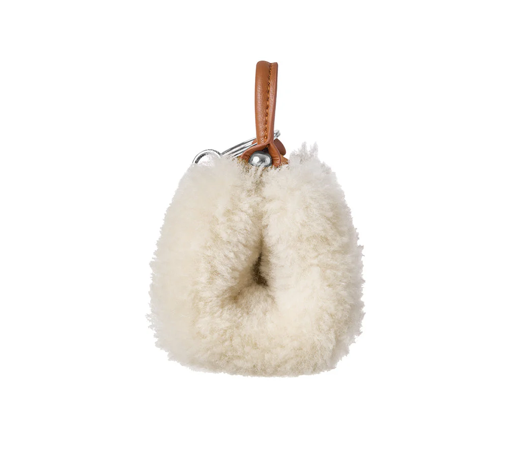 Fluffy Bag Charm Mini Case Nori - Image 5