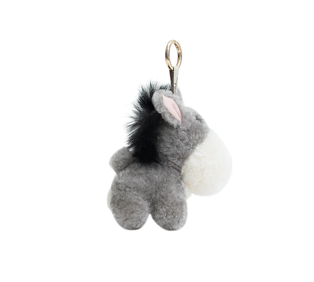 Fluffy Plush Donkey Companion Moofy Keyring - Image 5