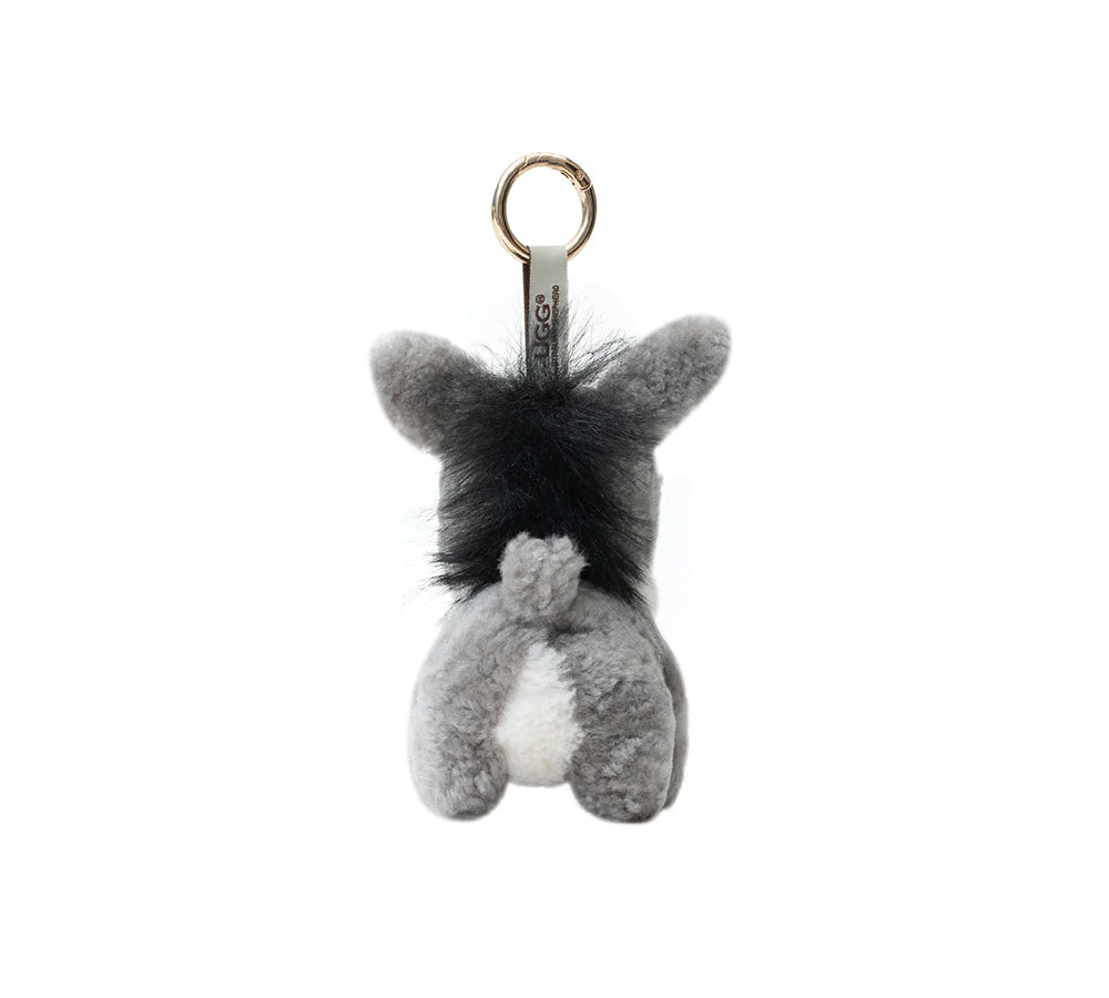 Fluffy Plush Donkey Companion Moofy Keyring - Image 6