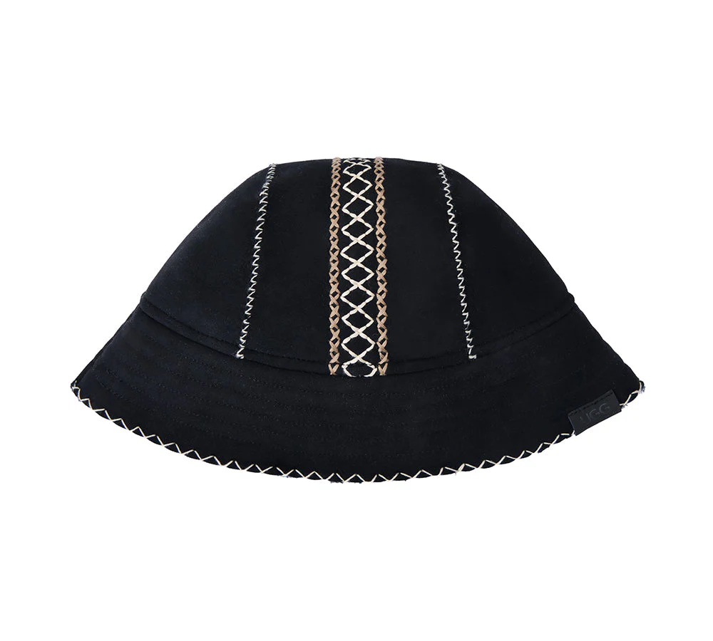 Fluffy Sheepskin Wool Bucket Hat Nuttoa - Image 12