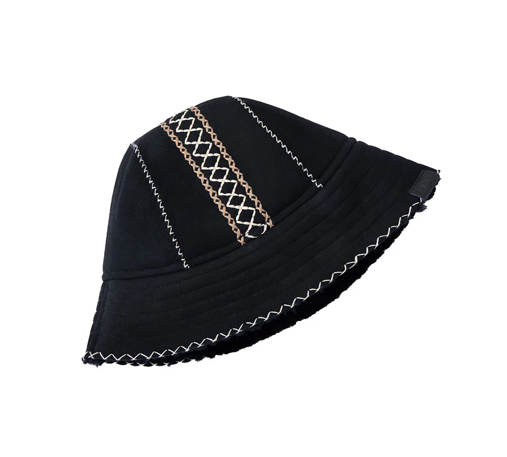 Fluffy Sheepskin Wool Bucket Hat Nuttoa - Image 13
