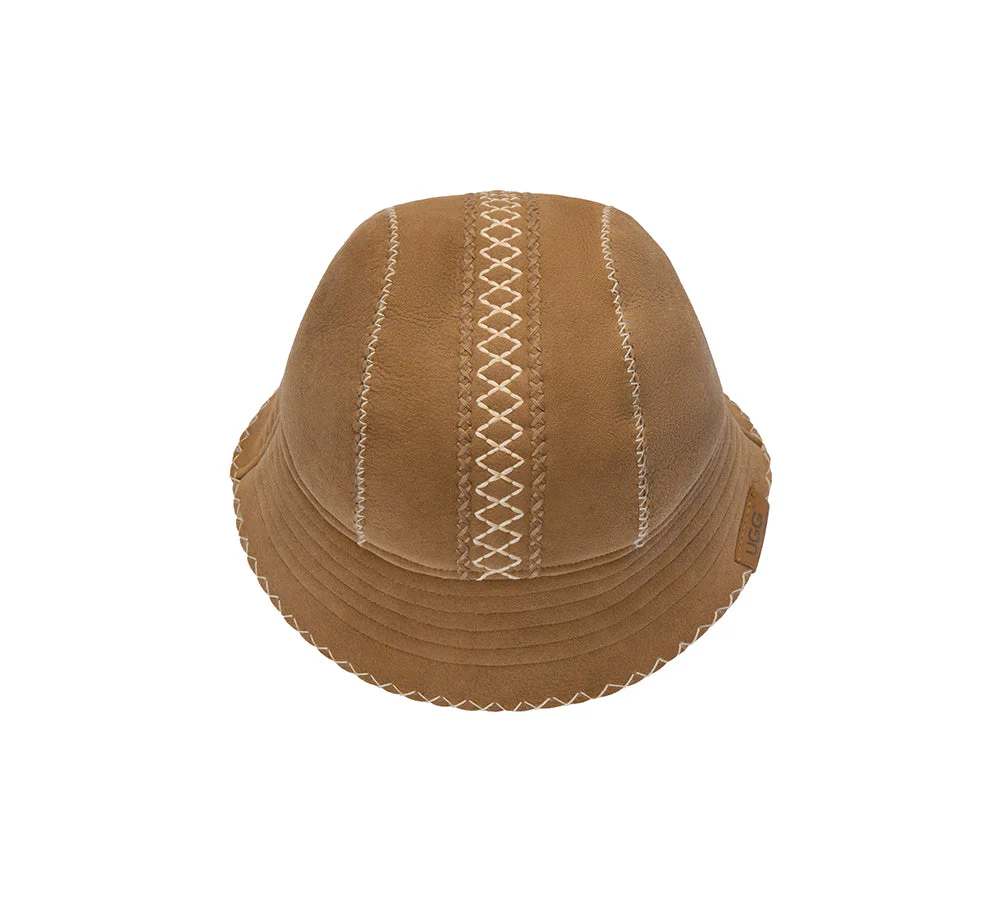 Fluffy Sheepskin Wool Bucket Hat Nuttoa - Image 3