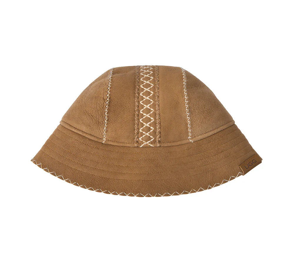 Fluffy Sheepskin Wool Bucket Hat Nuttoa - Image 5