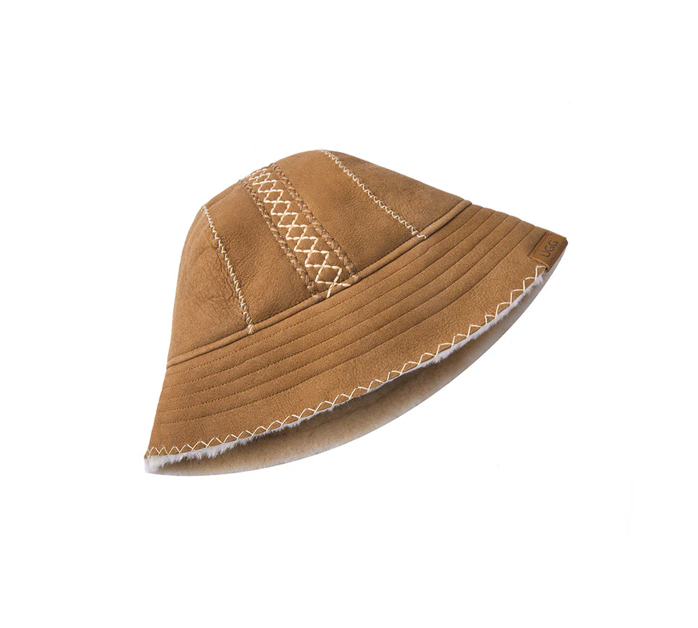 Fluffy Sheepskin Wool Bucket Hat Nuttoa - Image 6