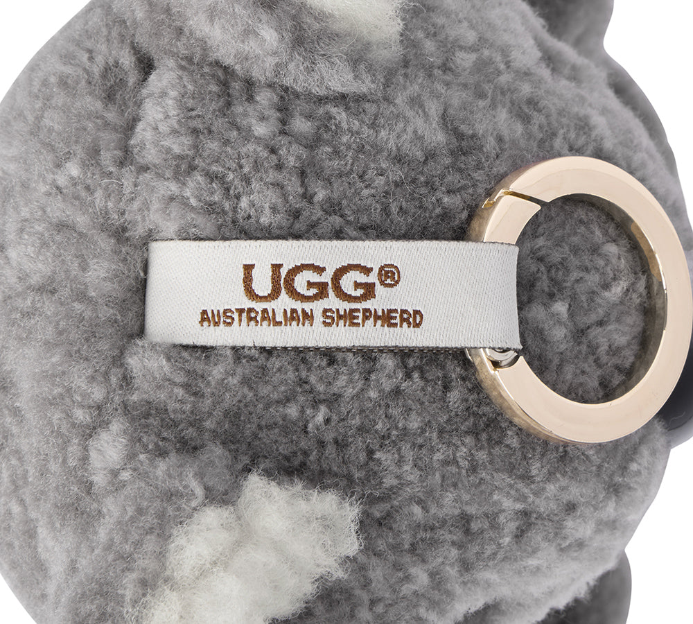 Fluffy Sheepskin Wool Large Koala Keyring Koobi - Image 6