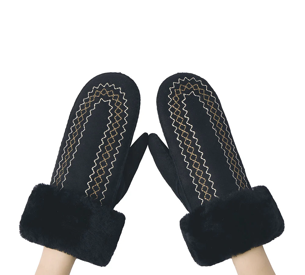 Fluffy Sheepskin Wool Mittens Nuttoa - Image 13