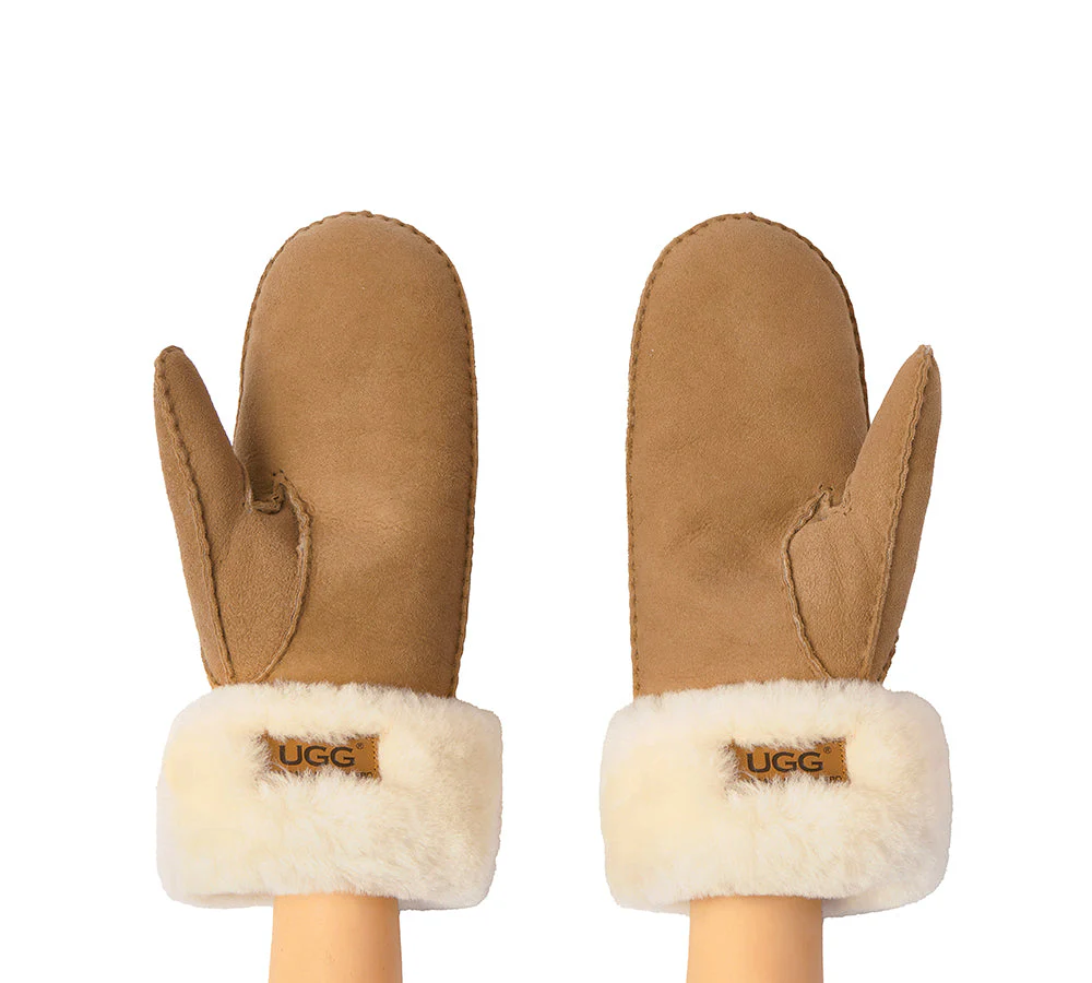 Fluffy Sheepskin Wool Mittens Nuttoa - Image 8