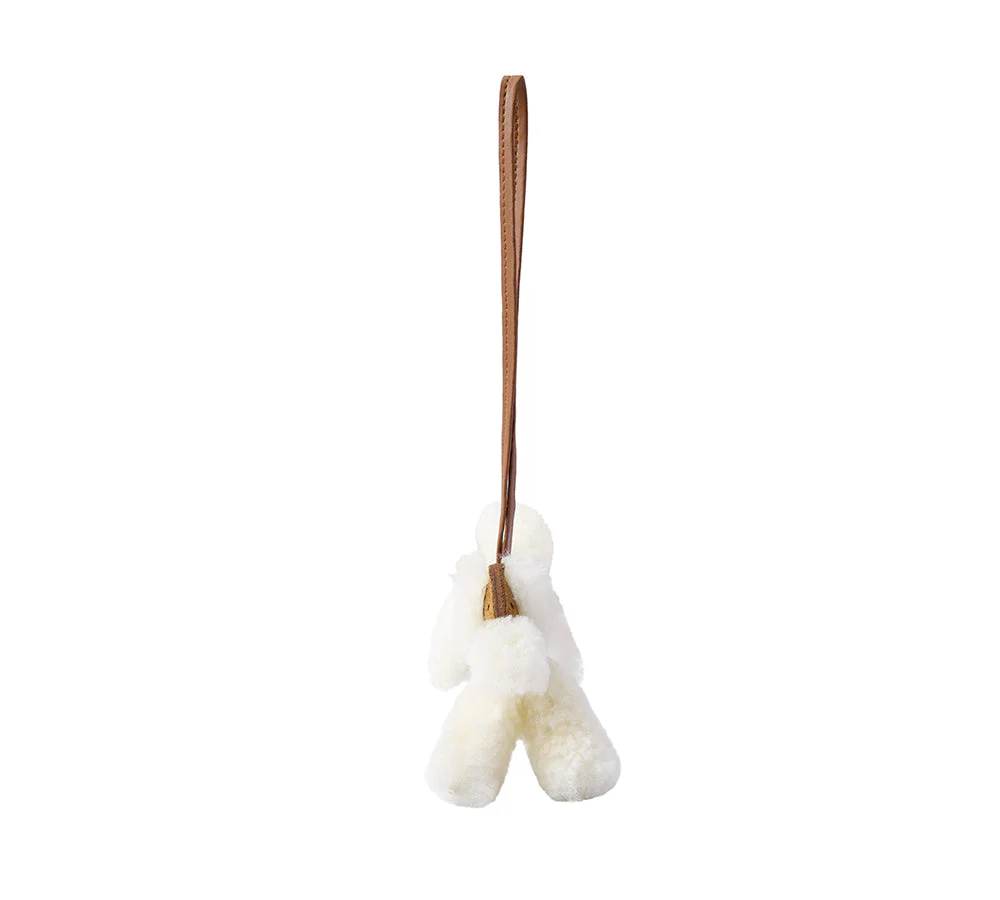 Fluffy Wool Dog Bag Charm Snowlo - Image 3