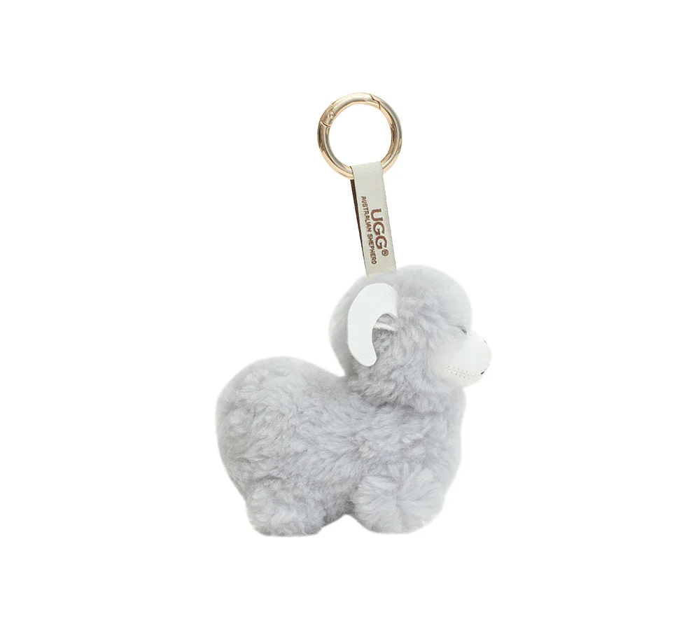 Fluffy Wool Sheep Puffle Keyring - Image 11