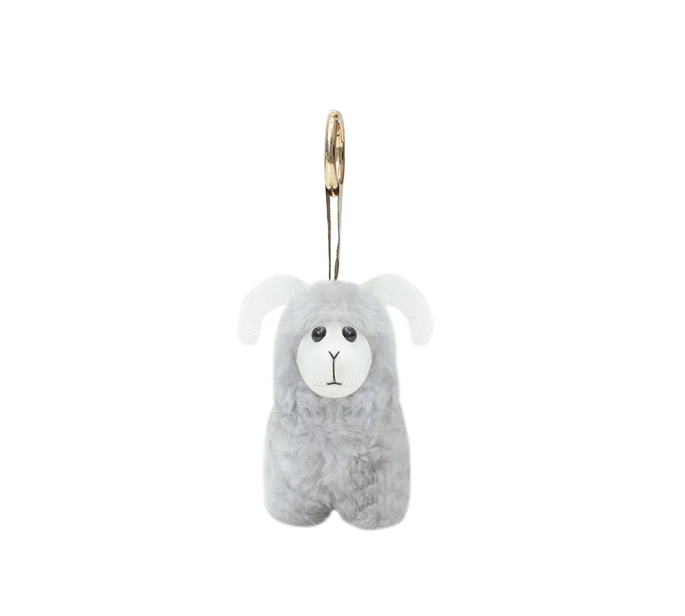 Fluffy Wool Sheep Puffle Keyring - Image 12