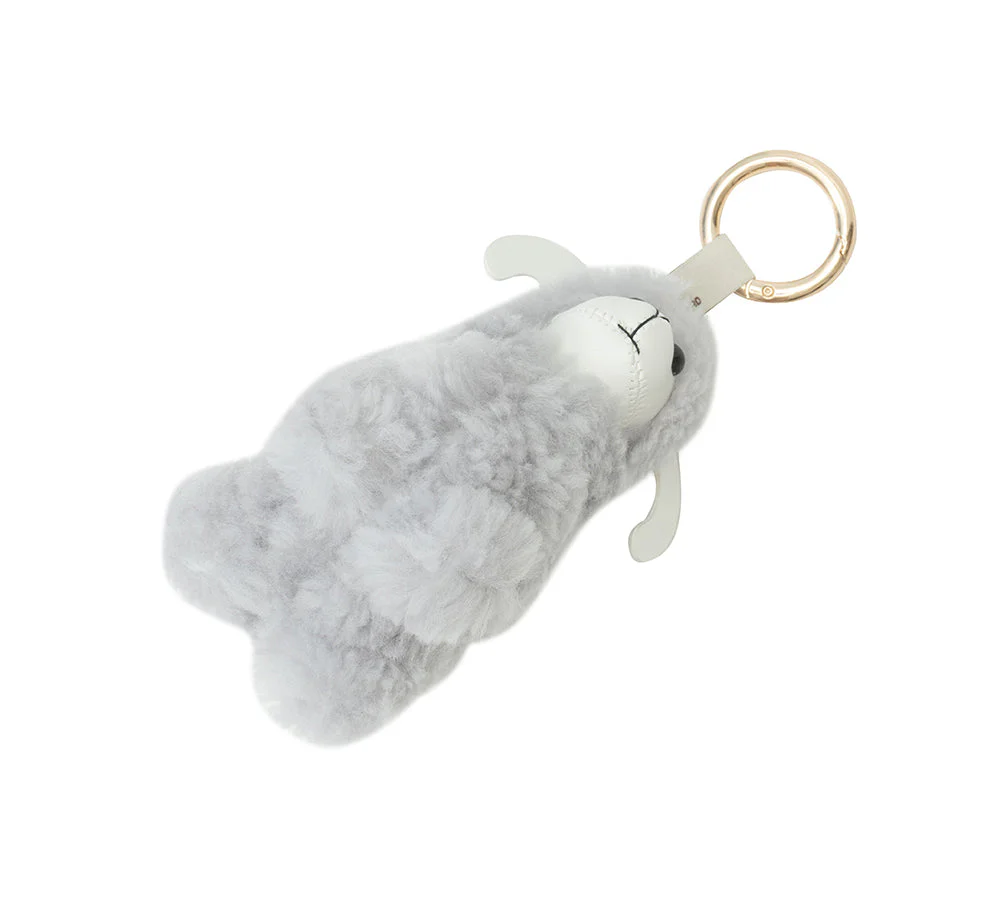 Fluffy Wool Sheep Puffle Keyring - Image 15