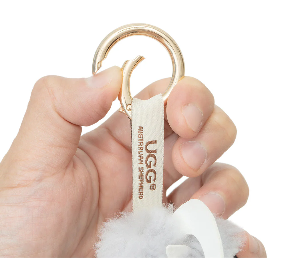 Fluffy Wool Sheep Puffle Keyring - Image 16