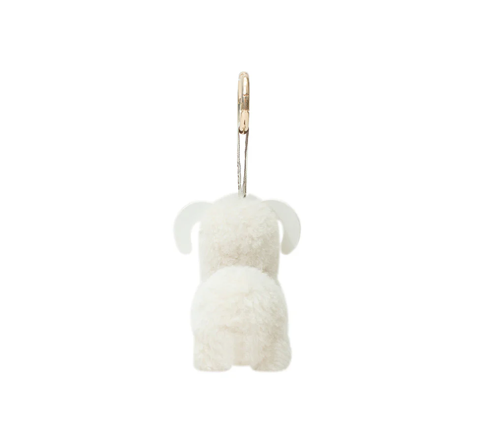 Fluffy Wool Sheep Puffle Keyring - Image 5